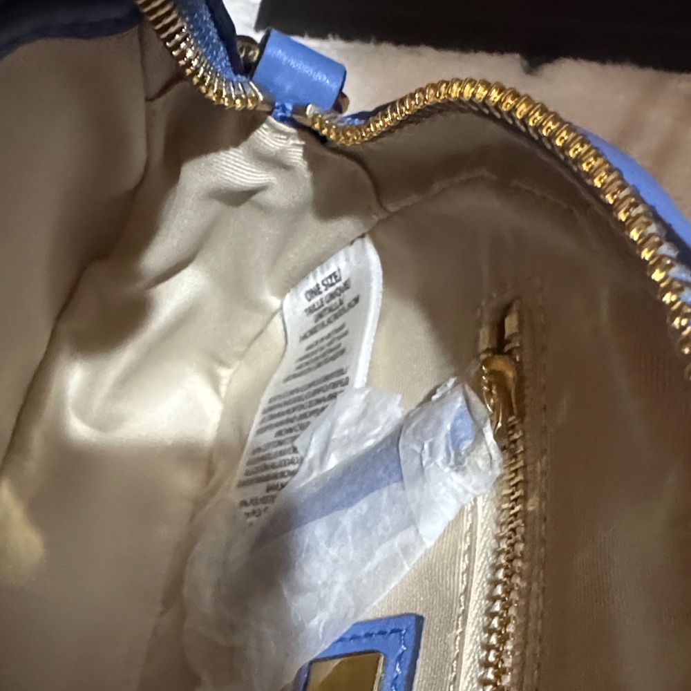 NWOT Ralph Lauren Floral Blue Crossbody Bag - Picture 9 of 10